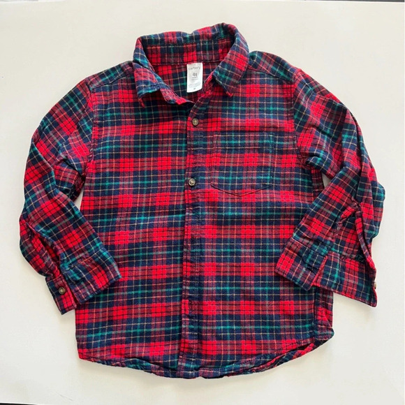 Carter’s plaid boys button down shirt - Picture 3 of 4